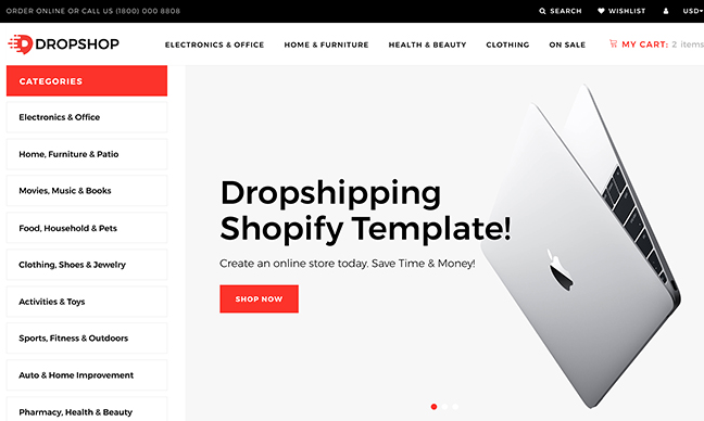 Best Shopify Themes for Dropshipping